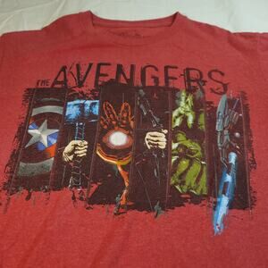 Marvel Avengers Age of Ultron Short Sleeve Graphic T-Shirt Mens Size M Red
